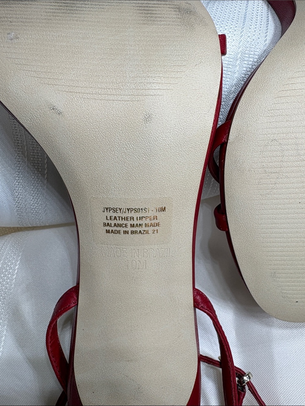 Steve Madden Jypsey Red Strappy Stiletto Sandals Sz 10M - Picture 8 of 11